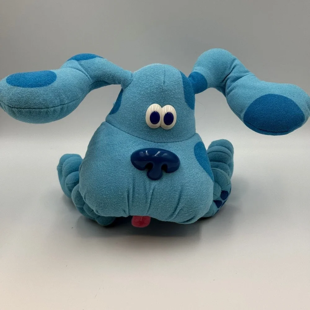 Vintage 1997 Tyco Blues Clues Pose A Blue‎ Plush Dog Posable Ears 39955 8 Inch